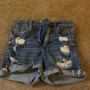 American Eagle Outfitters highwastedBlue Jean Shorts